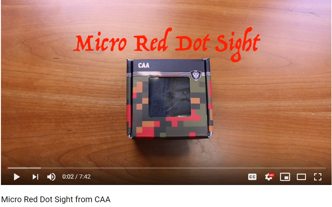 Micro Red Dot Sight from CAA - YouTube